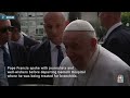Pope Francis comforts grieving mother after leaving hospital  - 01:20 min - News - Video