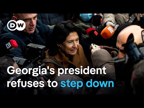 Protests in Georgia as pro-Russia anti-EU ex-soccer player is named president | DW News