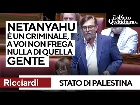 Ricciardi (M5S): "Netanyahu criminale. A Voi non frega nulla di quella gente"