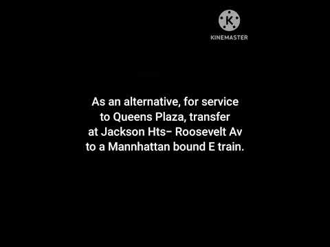 MTA station announcement: R trains run via 63rd St