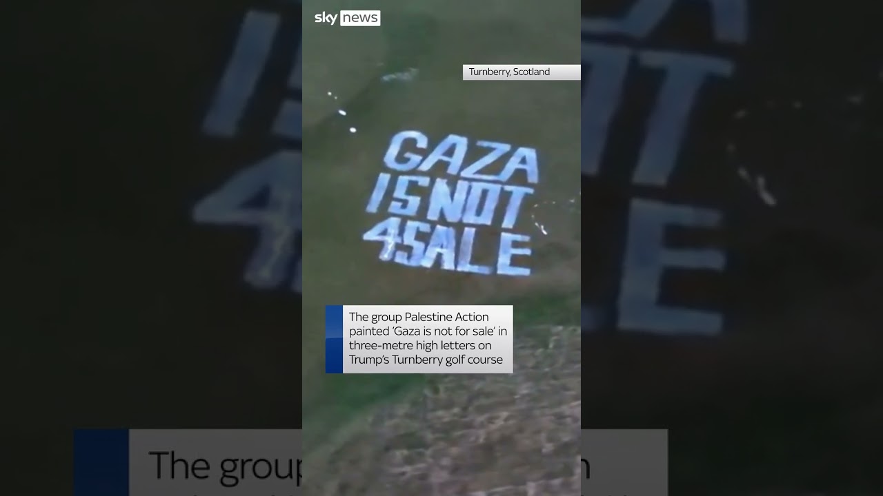 'Gaza not for sale' on Trump golf course