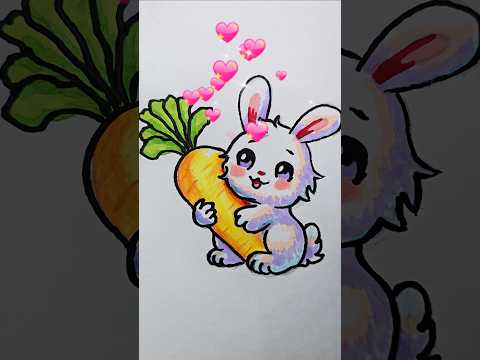 easy to draw a bunny #art #drawing