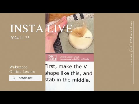 INSTA LIVE 11.23_羊毛フェルト基本の刺し方 // 応用の刺し方