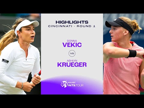 Donna Vekic vs. Ashlyn Krueger | 2024 Cincinnati Round 1 | WTA Match Highlights