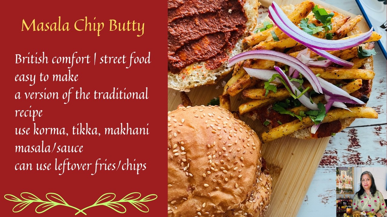 Masala Chip Butty is a version of the popular British street food. It simply is chips or fries served in between two slices of bread. What started off as street food many years has become a popular fast food especially in many of the fish and chips shops. Boom in the number of fish and chips shops also increased the demand for this comfort, cheap and filling food. Butty is the Yorkshire slang for bread and butter. \#chips \#friesrecipe \#chipbutty \#fastfood \#streetfood \#comfortfood \#britishfood \#sandwichrecipe \#mayurisjikoni \#vegetarianrecipe PRINTABLE RECIPE: https://mayuris-jikoni.com/2026/03/22/masala-chip-butty/ INGREDIENTS REQUIRED FOR MASALA CHIP BUTTY SERVES 2 \* 2 large bread buns/ rolls \* 2 tbsp butter \* 100 g frozen fries or chips \* 1 small onion sliced \* 4 tbsp tikka masala or sauce \* 1 tbsp fresh coriander chopped IN THIS VIDEO 00:00 Introduction 00:26 Ingredients List & Where To Find It 00:38 Prepare The Fries 01:05 Assemble The Chip Butty 03:56 Useful Tips 04:07 Enjoy Masala Chip Butty 04:19 Like, Share, Comment, Subscribe 04:29 Thank You & More Video Suggestions 04:40 The End CHECK OUT THE PLAYLISTS FOR MORE RECIPES FROM MAYURI'S JIKONI Pasta - https://www.youtube.com/playlist?list=PLalnRWhvxmAoeS1Z4j5m5SLelHl7d66OQ International Cuisine - https://www.youtube.com/playlist?list=PLalnRWhvxmApcRQyCoSrdKXWTBUt7pa3m Vegan -https://www.youtube.com/playlist?list=PLalnRWhvxmAqV2ZExEKyoo7xjoJYtgBfj Healthy Meal - https://www.youtube.com/playlist?list=PLalnRWhvxmApVn4Up6qpYE4CuFKOWnCDG Weight Loss Recipes - https://www.youtube.com/playlist?list=PLalnRWhvxmArSwl9DcVT2Tj-P-YQ-9FMd Lunch - https://www.youtube.com/playlist?list=PLalnRWhvxmAq9i8QOflaqEkJLPOabuu7Z Vegetarian Food - https://www.youtube.com/playlist?list=PLalnRWhvxmAo\_Uo1JgM6UeLPEuoYS4EoL Beverage - https://www.youtube.com/playlist?list=PLalnRWhvxmAoJjY9XOecuV3DJ9O2gyN0s Celebration/ Festival Food - https://www.youtube.com/playlist?list=PLalnRWhvxmAob8Lfzs5DQ3Ki8wXY5Spxr Indian Cuisine - https://www.youtube.com/playlist?list=PLalnRWhvxmApSP1PkxEKvyyh\_\_sLCbI9D Shorts - https://www.youtube.com/playlist?list=PLalnRWhvxmAqNYHaTaT8t0qiwCXFfObxg Nature - https://www.youtube.com/playlist?list=PLalnRWhvxmAoxIYVqe9uiPupksyeRZnfN Travel/Events - https://www.youtube.com/playlist?list=PLalnRWhvxmAq7L0yfloAq6EvtR-CSicFd Ekadashi/ Fasting Food - https://www.youtube.com/playlist?list=PLalnRWhvxmAp-oCl8vlKXW-ADFSyAFAv4 Snacks - https://www.youtube.com/playlist?list=PLalnRWhvxmAr2585VQGv2xlmqDiGFriRN Kids Food - https://www.youtube.com/playlist?list=PLalnRWhvxmArO2WDJsaFuc\_y7MbVFZsNW Gluten Free - https://www.youtube.com/playlist?list=PLalnRWhvxmAoW-KNK1\_QgzZZRIz-VF1Fx Dessert - https://www.youtube.com/playlist?list=PLalnRWhvxmAr4qlolHU0R3hugd7YAMfKR Appetizer/Starter - https://www.youtube.com/playlist?list=PLalnRWhvxmApxyYcv6SunXwE9yAJxaSd- Salad - https://www.youtube.com/playlist?list=PLalnRWhvxmAoeuiCVKwM3oO7j4\_maVN4o Breakfast/Brunch -https://www.youtube.com/playlist?list=PLalnRWhvxmApXiVPgoxO2p-0cmrlYJmYO Party Food - https://www.youtube.com/playlist?list=PLalnRWhvxmAou1-XyVKS4rlkDPlwO0fsN Condiments - https://www.youtube.com/playlist?list=PLalnRWhvxmAo7nIalTqvafgiqjVBH32cH One Pot Meal - https://www.youtube.com/playlist?list=PLalnRWhvxmAroOi\_rs4BK9nAEj4qMKiWm Soup - https://www.youtube.com/playlist?list=PLalnRWhvxmAonxarjJqP21BLRuOzOu-p5 Curry/Sabji/Shaak -https://www.youtube.com/playlist?list=PLalnRWhvxmAoN7vruDch2AG\_IVBJLM44N Baked -https://www.youtube.com/playlist?list=PLalnRWhvxmApc7rYIE5\_P4G0f\_8xWEjff Cookies - https://www.youtube.com/playlist?list=PLalnRWhvxmArE4WCH7UCoKrp\_lnJiB-iV Edible Gifts - https://www.youtube.com/playlist?list=PLalnRWhvxmAqEZOkr\_waMzufGMS3XPIim Gujarati Cuisine - https://www.youtube.com/playlist?list=PLalnRWhvxmArBAcLsIDpx0ZmsXFDW0smm Kenyan Cuisine -https://www.youtube.com/playlist?list=PLalnRWhvxmAqIW-jOiswp\_iBIvYJwUrSZ Chaat/Street Food - https://www.youtube.com/playlist?list=PLalnRWhvxmAqwtLrRTmHdpJ49h2rRVVQm Fusion Recipes - https://www.youtube.com/playlist?list=PLalnRWhvxmArGr2YFyz58MWHLj1ZrTEqW Cakes/Muffins - https://www.youtube.com/playlist?list=PLalnRWhvxmAqLh-KmkTrrPv5TQk5VFOFk PLEASE FOLLOW ME ON SOCIAL MEDIA FOR NEW AND UPDATED RECIPES Facebook : https://www.facebook.com/MayurisJikoni/ Pinterest: https://www.pinterest.com/mayuri62/ Instagram: https://www.instagram.com/mayuri\_jikoni/ Blog: https://mayuris-jikoni.com