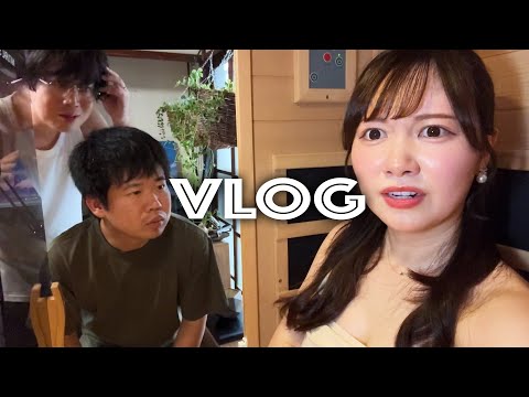 妄想では付き合ってる彼女と港区の個室サウナデート【VLOG】【岡田を追え!!コラボ】