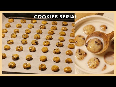ミニサイズなクッキーシリアルを作りました🥛🍪/大量生産/mini chocolate cookies serial Recipe/TAROROOM