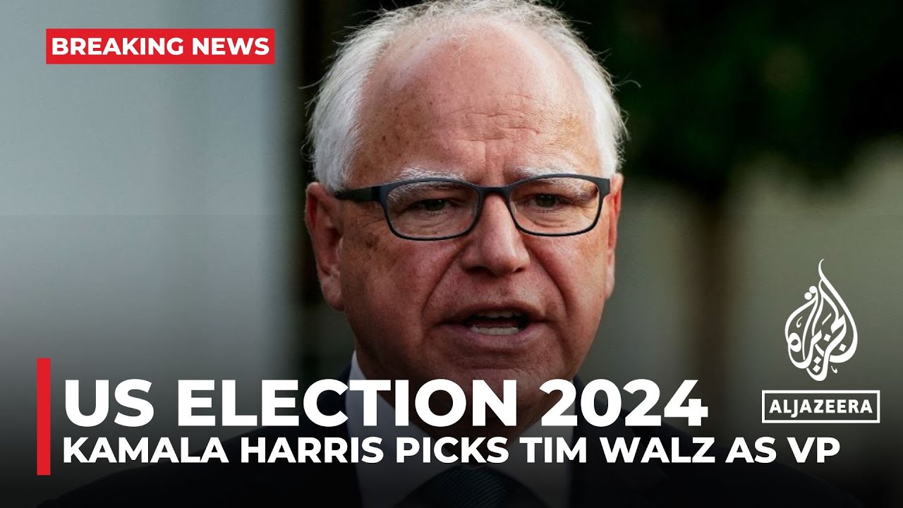 Kamala Harris picks Minnesota Governor Tim Walz as VP in US election