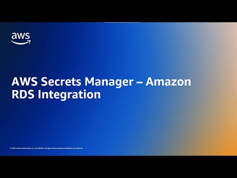 AWS Secrets Manager: Amazon RDS integration for master user password management