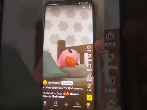 Phone has 1% charge 🤭. #musicaldoor #shorts #babyduck