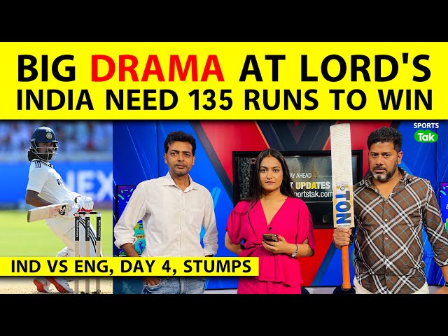 🔴IND VS ENG, DAY 4: India's Biggest Test: Jaiswal, Nair, Gill, Akash Deep Gone, Can India Win Lord's