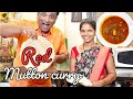 Red mutton curry with Jowar war Ki Roti,  Telangana recipe Farming with Vahchef Mutton Curry