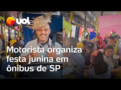 Festa junina: Passageiros organizam evento em ônibus de São Paulo; veja vídeo