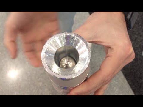 Lenz's Law: Magnetic ball in slow motion | Eddy Currents  (New York Toy Fair FeelFlux booth)