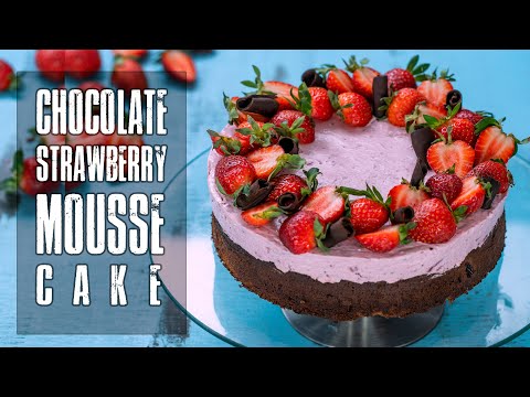 Chocolate Strawberry Cream Cheese Mousse Cake