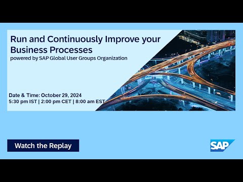 Run and continuously improve your business processes I Move to Cloud ERP I 24.10.29