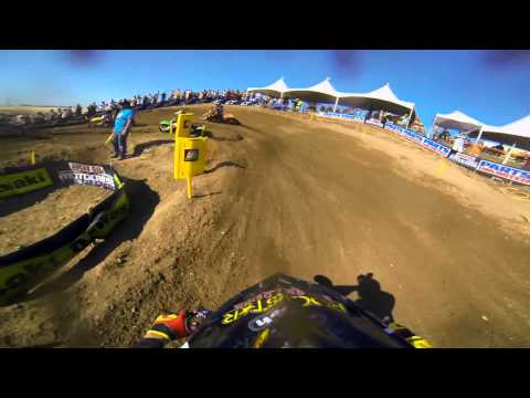 GoPro HD: Jason Anderson Lap 1 Moto 2 - Hangtown MX Lucas Oil Pro Motocross Championship 2013 
