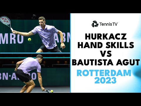 Hubert Hurkacz's Incredible Hand Skills vs Bautista Agut! | Rotterdam 2023