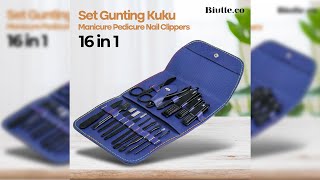 Pratinjau video produk Biutte.co Set Gunting Kuku Manicure Nail Clippers Pedicure Kit 16 in 1 - TCT16