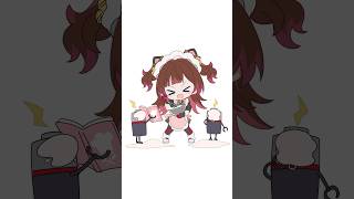 【#プチロボアニメ】ロボ子さんは料理上手…？ #shorts  #アニメ  #hololive #ホロライブ #ロボ子さん