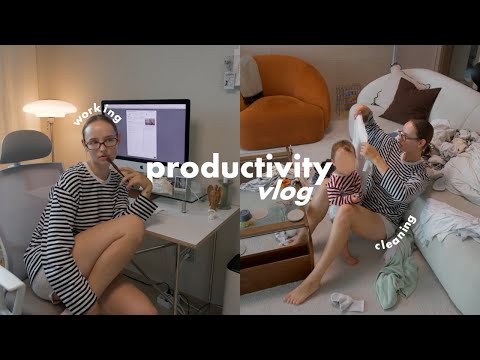 productivity vlog 💻 cleaning my apartment, work, life in Seoul as an entrepreneur & mom