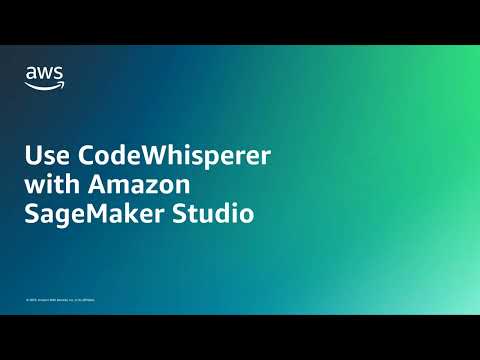 Use CodeWhisperer with Amazon SageMaker Studio | Amazon Web Services