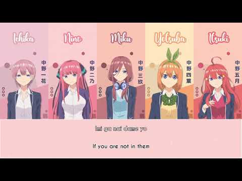Upload mp3 to YouTube and audio cutter for Gotoubun no Hanayome Opening - Gotoubun no Kimochi Full Version (Color Coded) + Lyrics download from Youtube