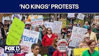 'No Kings' protests taking to the streets across Tampa Bay on Saturday