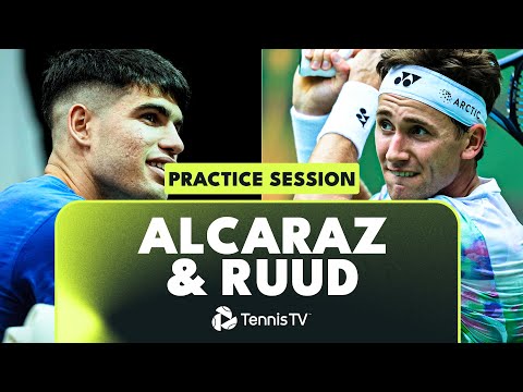 Carlos Alcaraz & Casper Ruud: Court-Level Practice | Paris 2023 Highlights