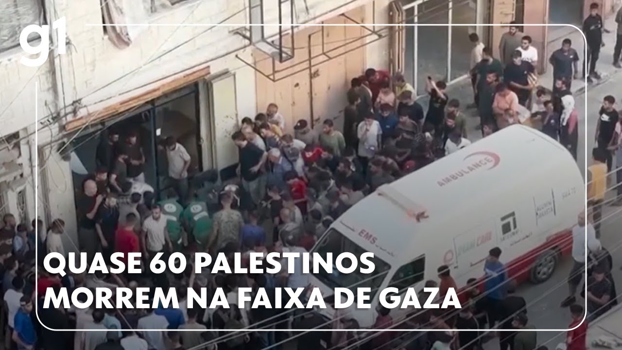 Ataques aéreos israelenses matam ao menos 59 palestinos em Gaza durante busca por ajuda