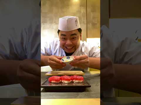 Would you try this? Bluefin Tuna with Quail Egg 🥚 #sushi #bluefintuna