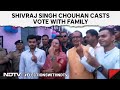 MP News | Former MP CM Shivraj Singh Chouhan Casts Vote With Family At A Polling Booth In Sehore.