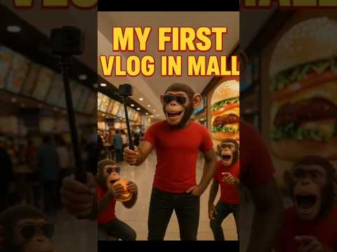 🐵 My First Vlog In Mall | Chimpu Vlogs | #ChimpuVlogs #FunnyMonkey #FirstVlog