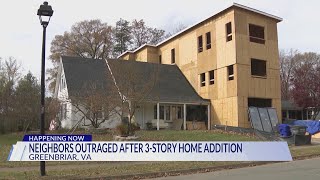 Fairfax County neighbors outraged over 3-story home addition