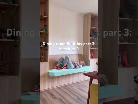 Dining room builtins part 3: bench back rest #diningroomdesign #diningbench #frenchcleat #builtins