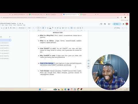 INTRODUCTION TO HOW TO USE CHATGPT TO CREATE BLOG POSTS & ARTICLES