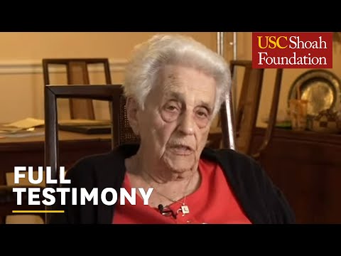Holocaust Survivor Lotte Schmerzler | Last Chance Testimony Collection | USC Shoah Foundation