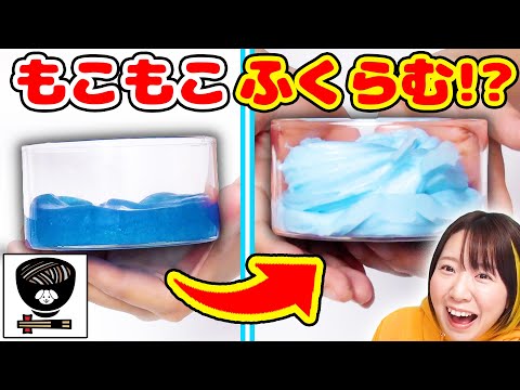 【DIY】わんこそばさん監修スライムのり第二弾！どんどん膨らむ!?ふわふわクリームスライムのりがマジで最高だった…！！【slime ASMR 音フェチもあるよ】
