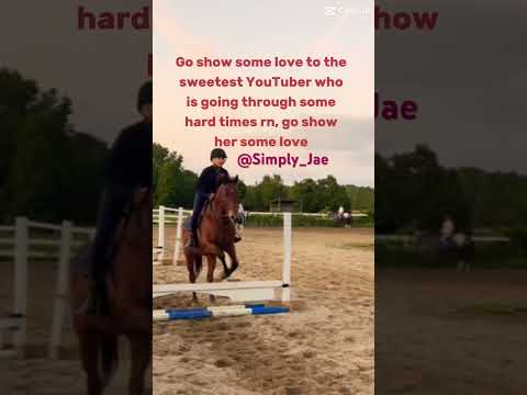 Go like and subscribe to her and support her channel ❤️ @Simply_Jae #equestrianjourney#horse #love