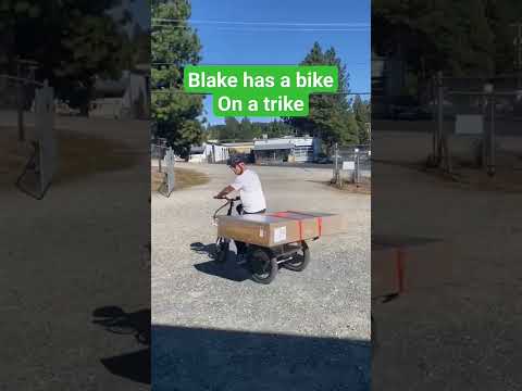 Blake with a bike on a trike
