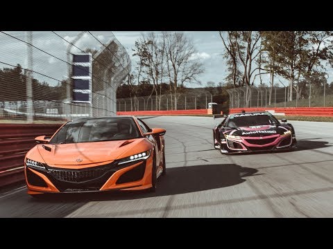 Currently #1 in the IMSA GT Daytona (GTD) point standings, driver Trent Hindman of Meyer Shank Racing demonstrates the distinctive approaches to performance of the NSX and NSX GT3 Evo. Currently #1 in the IMSA GT Daytona (GTD) point standings, driver Trent Hindman of Meyer Shank Racing demonstrates the distinctive approaches to performance of the NSX and NSX GT3 Evo.