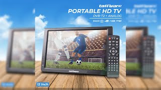 Pratinjau video produk Taffware Portable Monitor TV LED Color 12 Inch DVB-T2 + Analog - D12