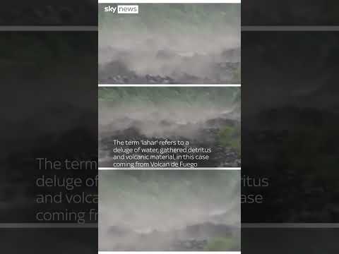 Volcanic mudslide tears across Guatemala road