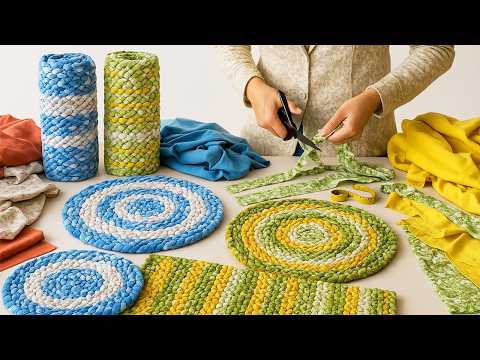 2 Great Ideas! Eski Çarşaflarınızı Muhteşem Yuvarlak ve Dikdörtgen Halılara Dönüştürün!