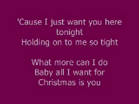 All I want for christmas is you (lyrics)