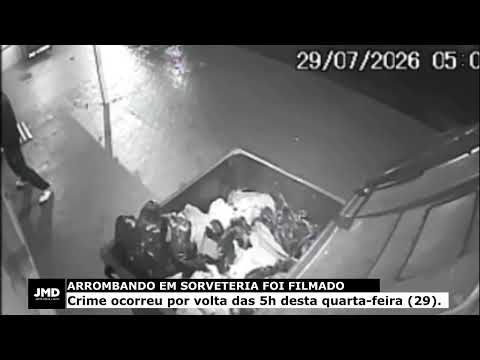 Imagem do Video  C�meras registram homem arrombando sorveteria e furtando caixa em Tupanciret�