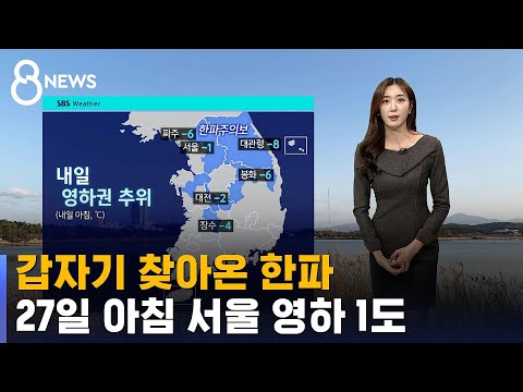 [날씨] 갑자기 찾아온 한파…27일 아침 서울 영하 1도 / SBS
