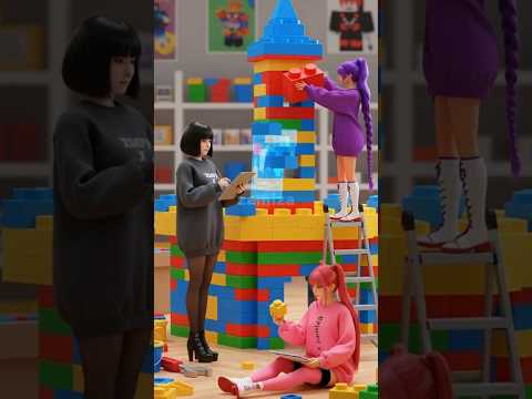 Zoey, Mira, and Rumi Build a Castle in Roblox #demonhunters #zoey #rumi #mira #roblox