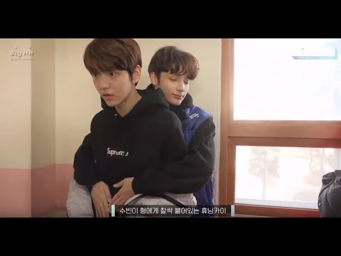 TXT being cute with each other (hugs, kisses, cute moments)