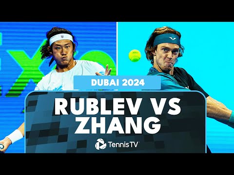 Andrey Rublev vs Zhizhen Zhang Match Highlights | Dubai 2024